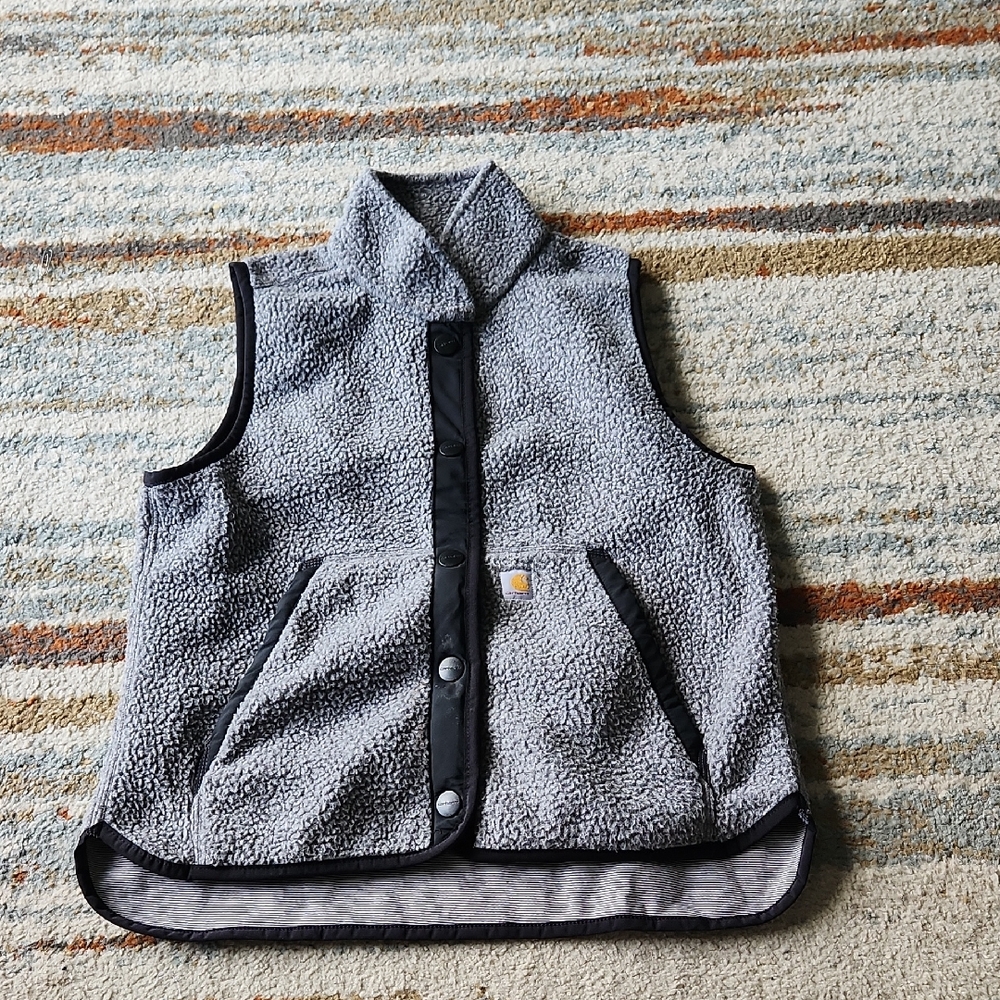 Carhartt Black and Gray Sherpa Vest